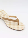 Lavina wedge heel sandal with checkers - Beige