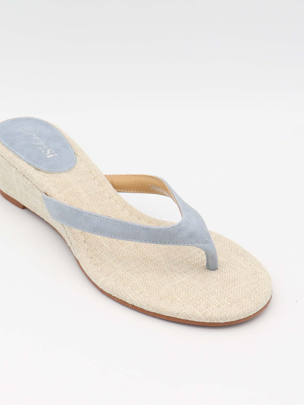 Lavina wedge heel sandal - Light Blue/beige