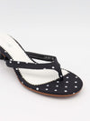 Pepita Heeled Sandal with Polka Dots - Black/White