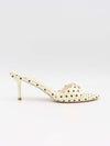 Dottie Mules - Cream/Brown