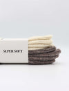 2-pack knitted socks - Beige/brown