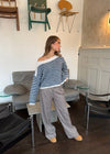 Odetta striped sweater - White/navy