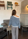 Odetta striped sweater - White/navy