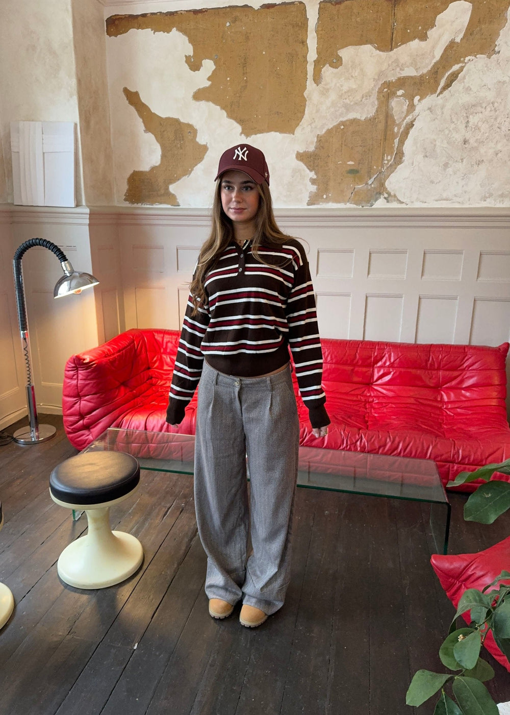 Olia suit pants with cuffs - Brown