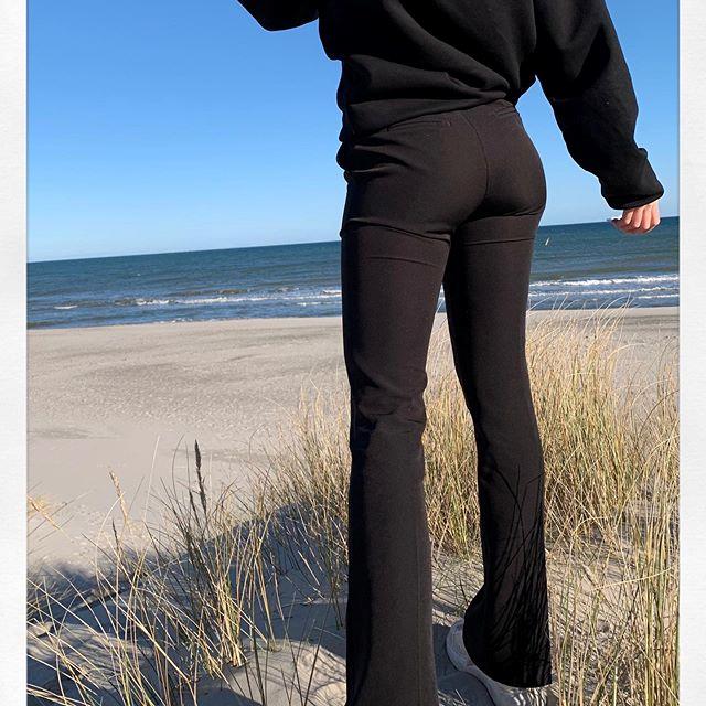 Flare pants with pockets - Black
