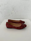 Zamora ballet flats with pattern and bow - Red