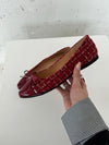 Zamora ballet flats with pattern and bow - Red