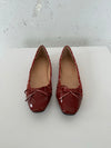 Zamora ballet flats with pattern and bow - Red