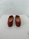 Zamora ballet flats with pattern and bow - Red