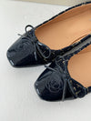 Zamora ballet flats with pattern and bow - Navy