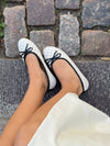 Zelia ballerina with polka dots - White/black