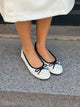 Zelia ballerina with polka dots - White/black