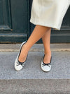 Zelia ballerina with polka dots - White/black