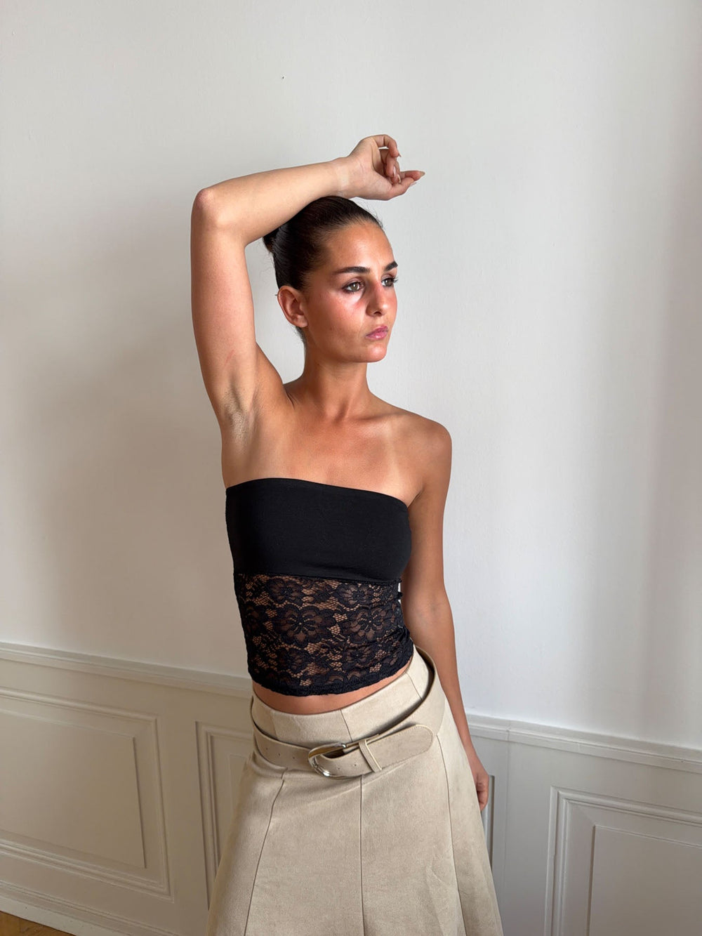 Zera lace top - Black
