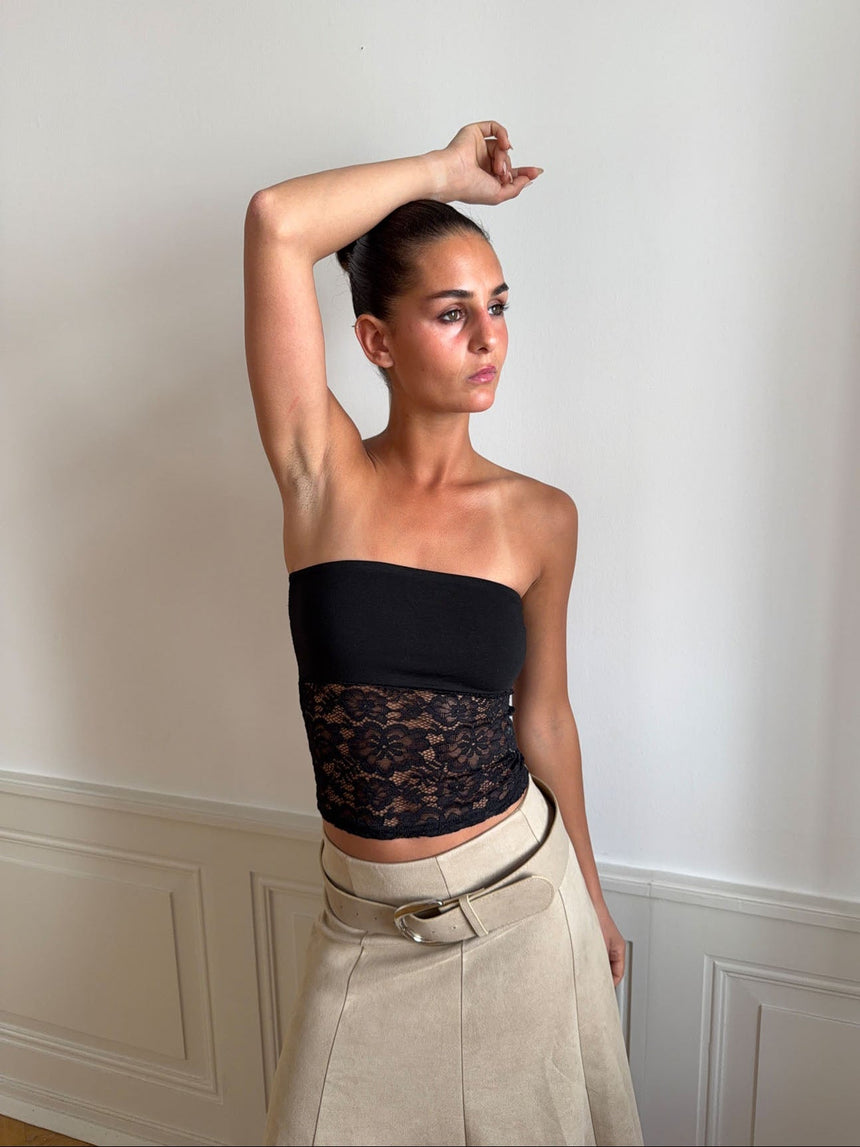 Zera lace top - Black