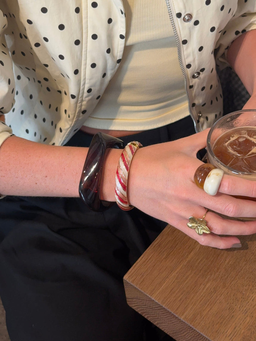 Lykke chunky bracelet – Brown