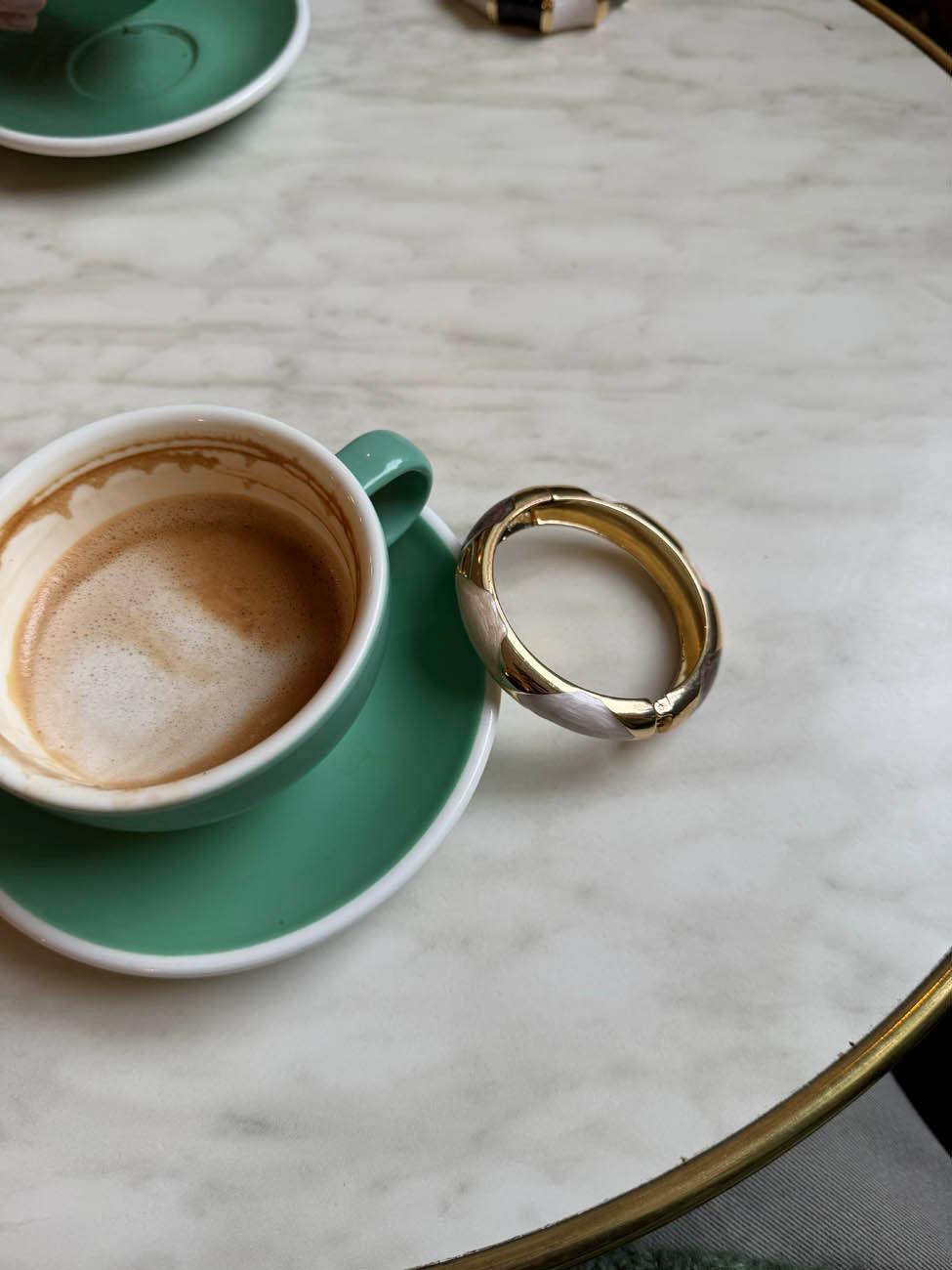 Tove bracelet with pattern - Nude/white/brown