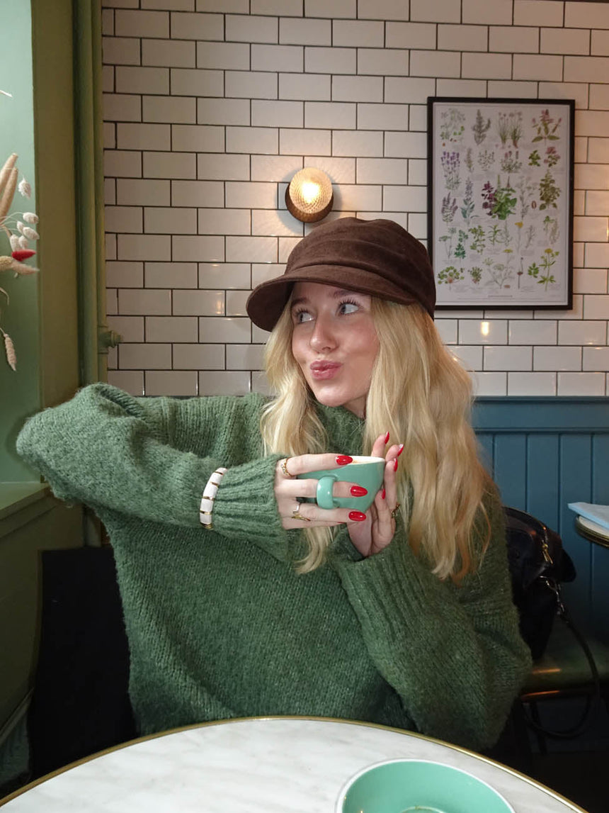 Eivora bracelet with stripes - Pearly/gold