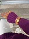 Ebony bracelet with stripes - Brown/beige