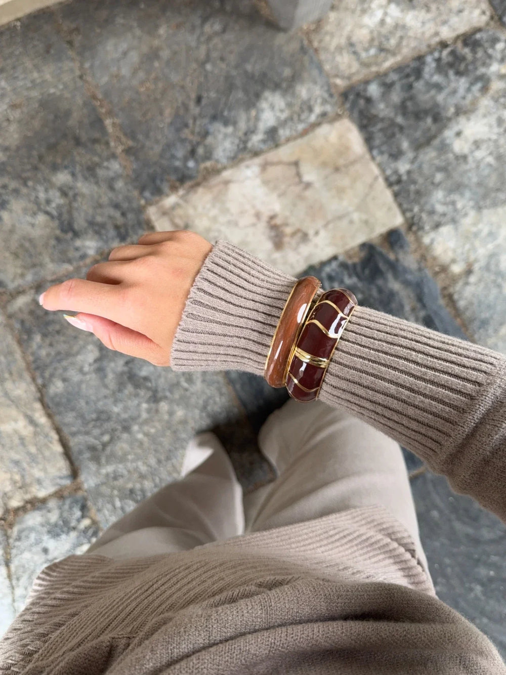 Elvina bracelet - Brown/Gold