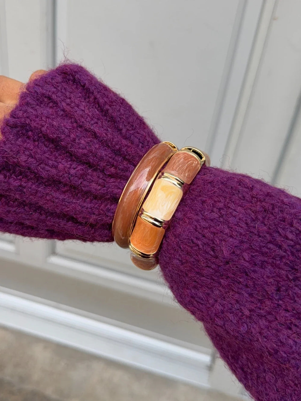 Elvina bracelet - Brown/Gold
