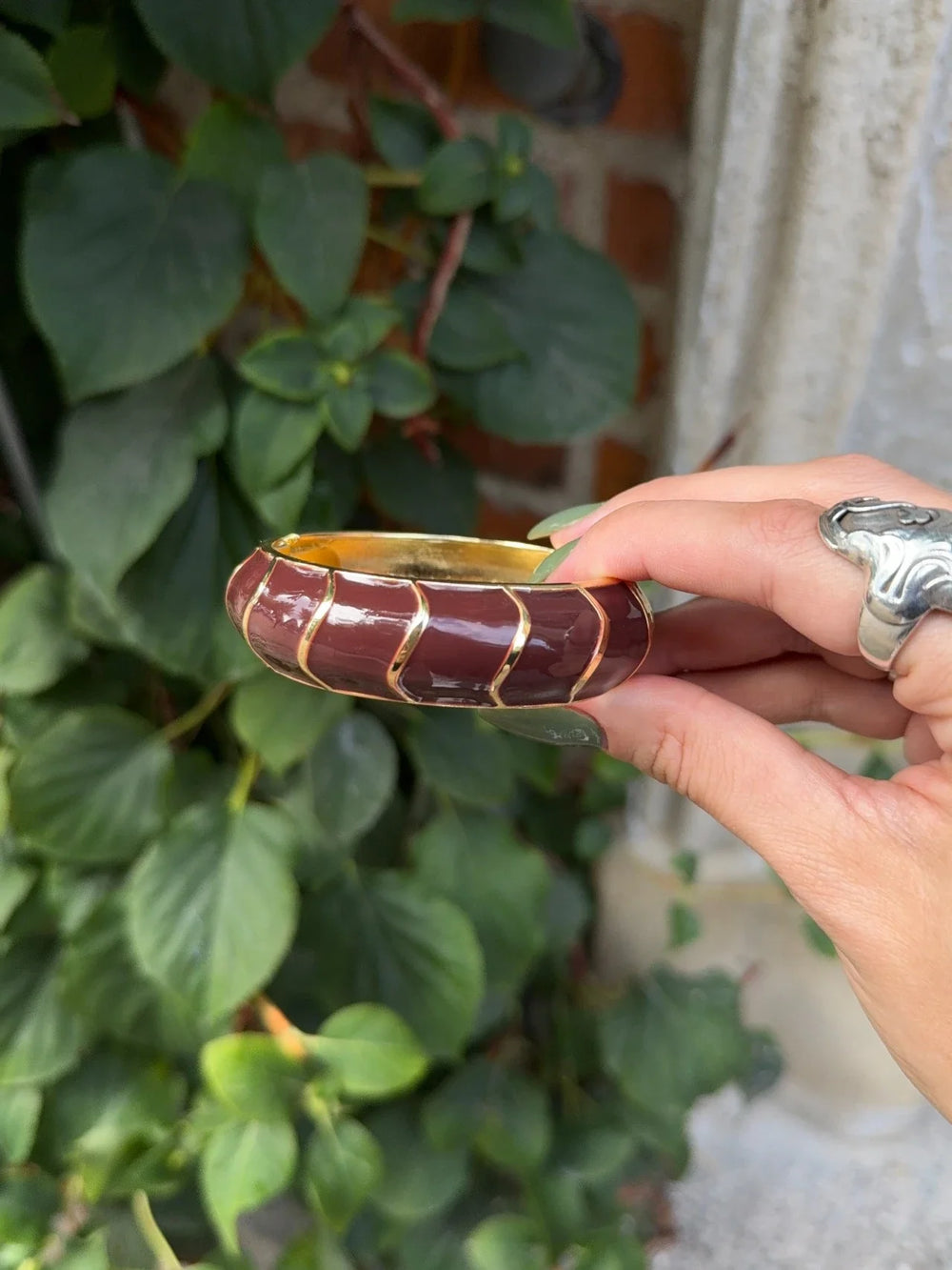Flor bracelet - Brown/Gold