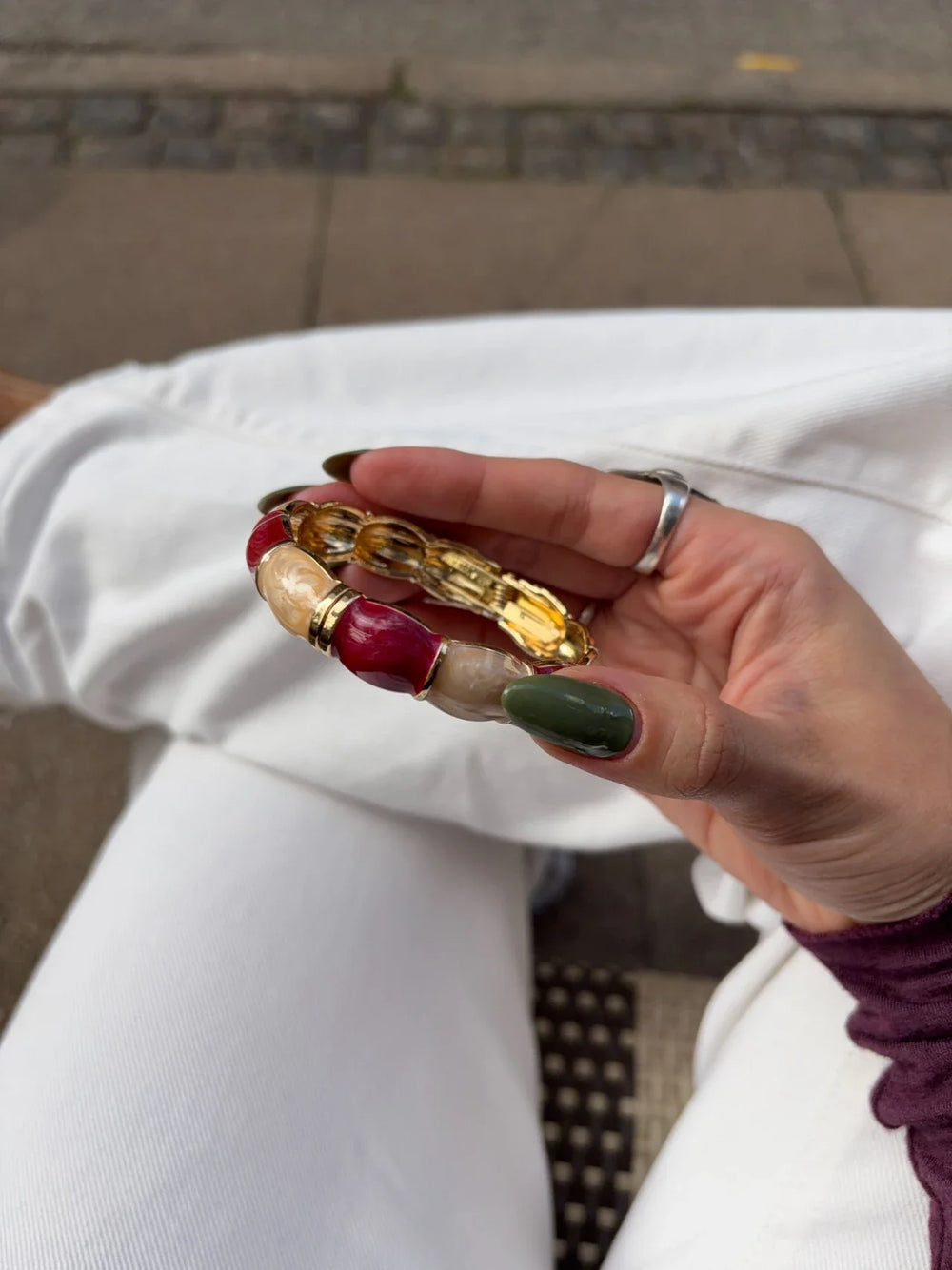 Reina bracelet - Gold/pink