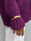 Ebony bracelet with stripes - Multicolored