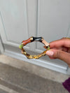 Ebony bracelet with stripes - Multicolored