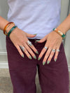 Elvina bracelet - Dark green/gold