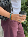 Elvina bracelet - Dark green/gold