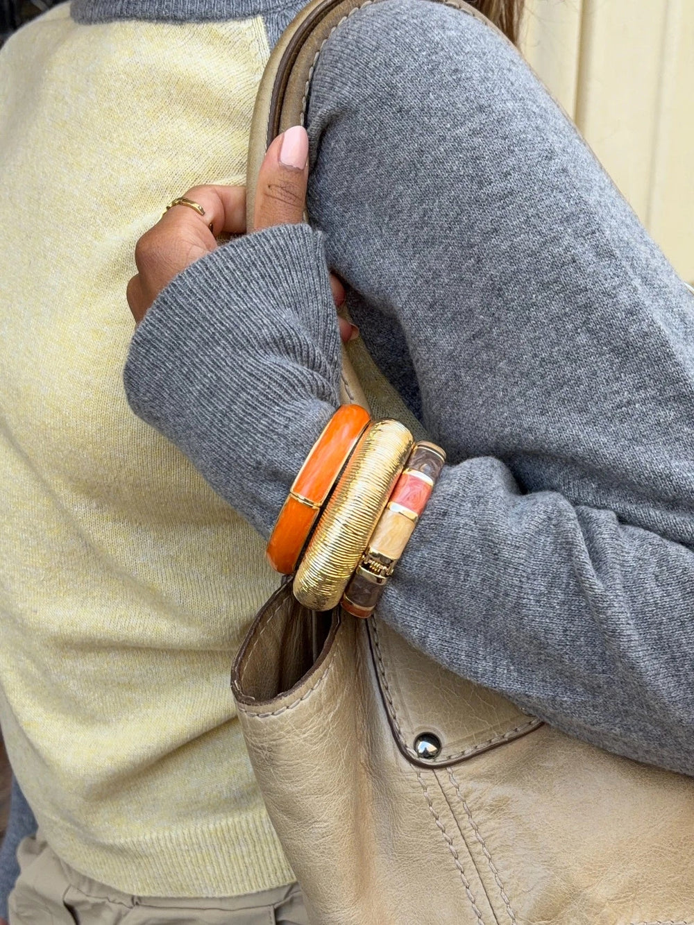 Elvina bracelet - Orange/Gold