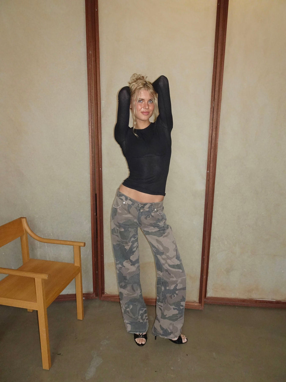 Audrine army jeans - Brown/green