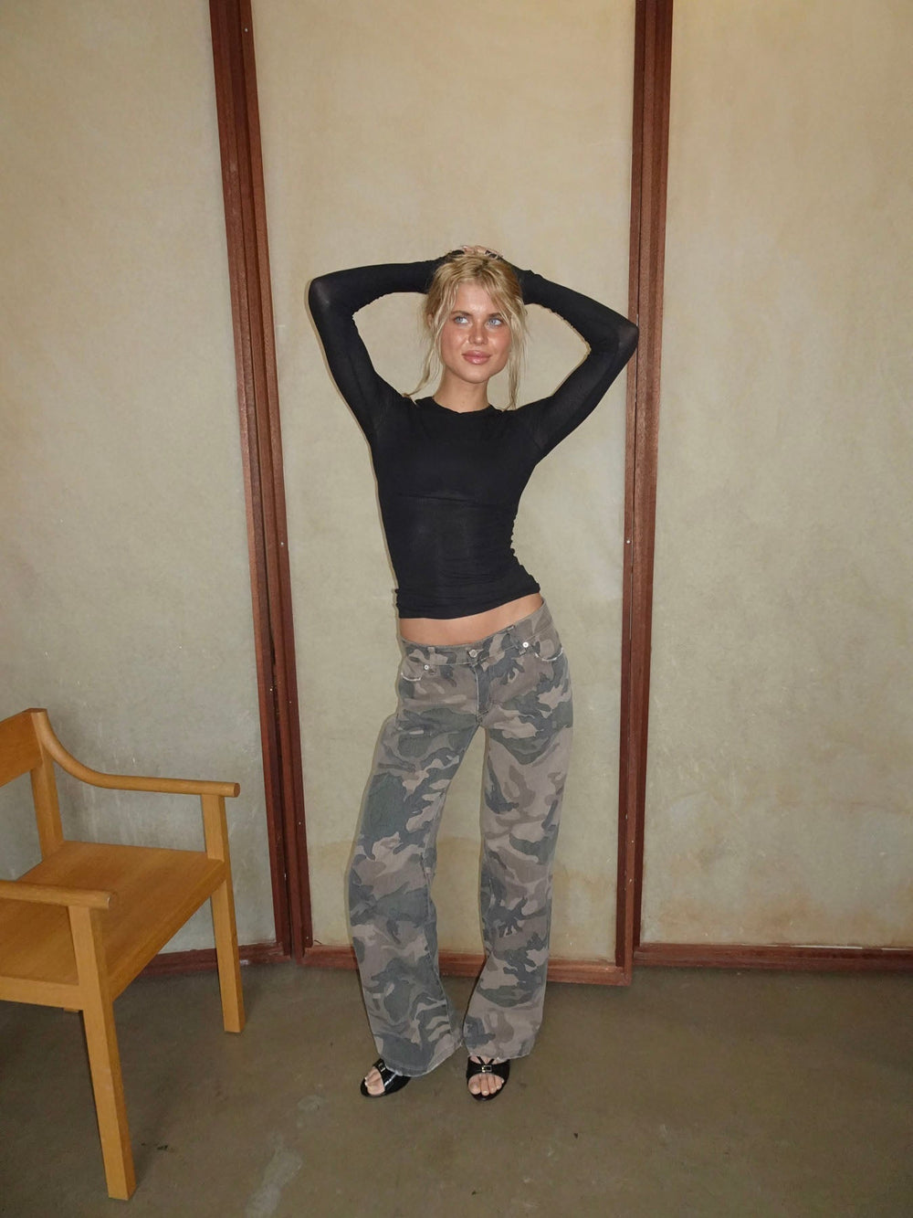 Audrine army jeans - Brown/green