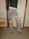 Audrine army jeans - Brown/green