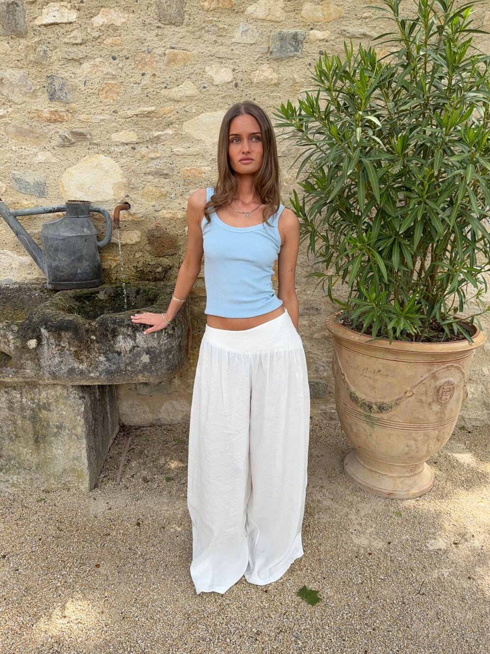 Balukka Asymmetric Trousers – White