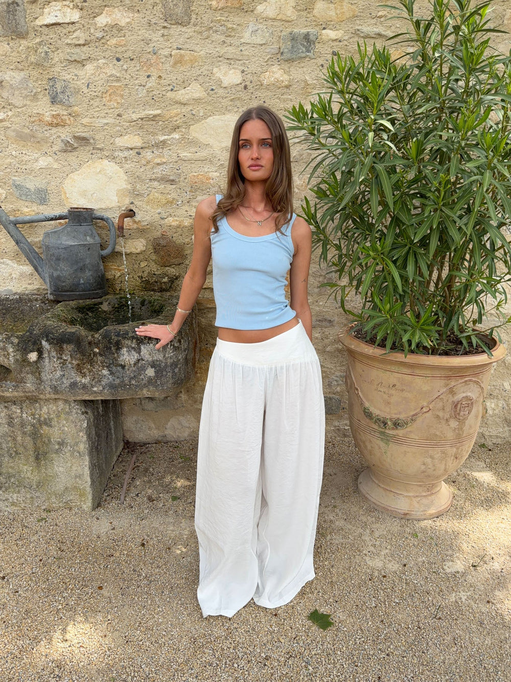 Balukka Asymmetric Trousers – White