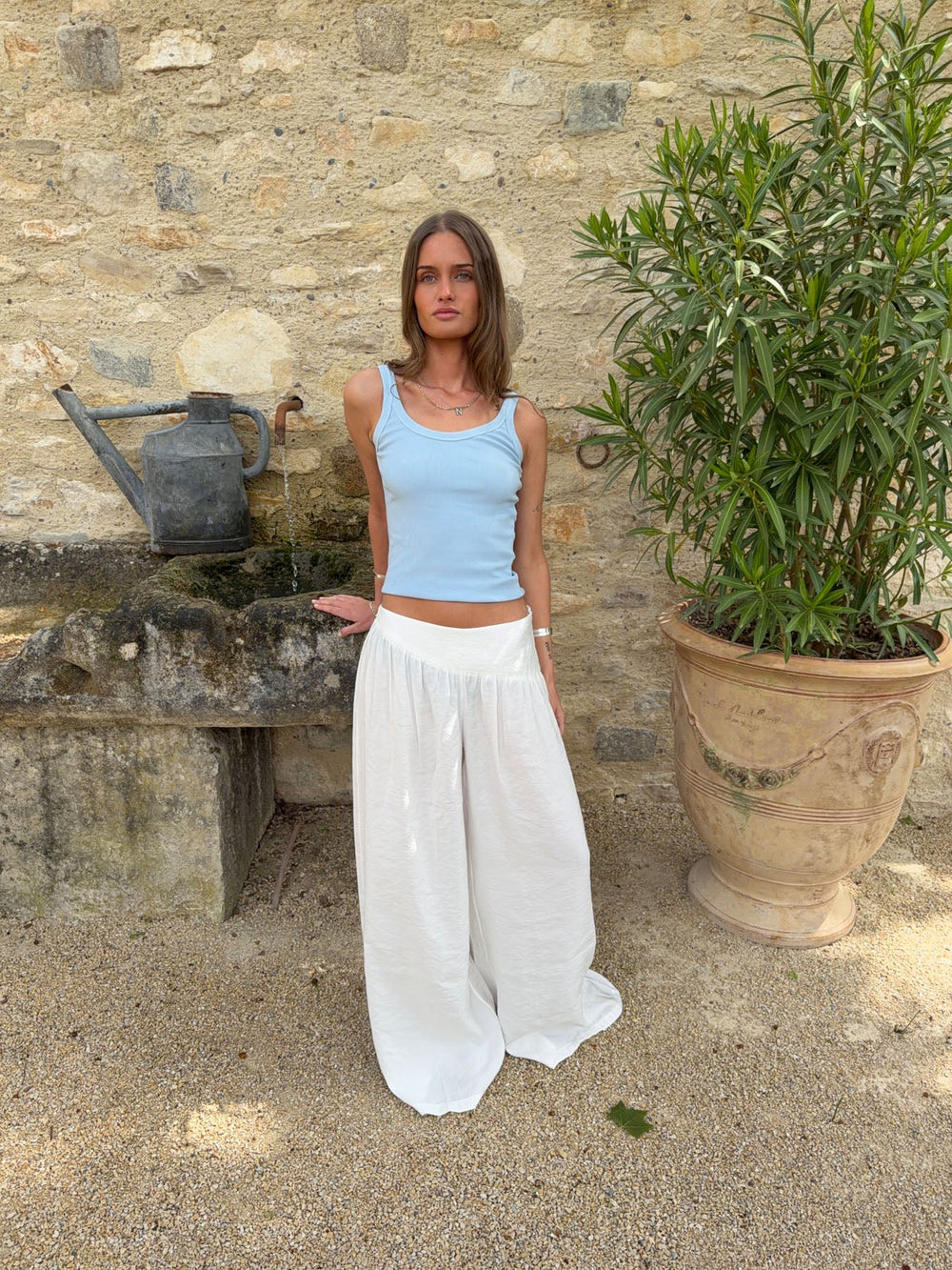 Balukka Asymmetric Trousers – White