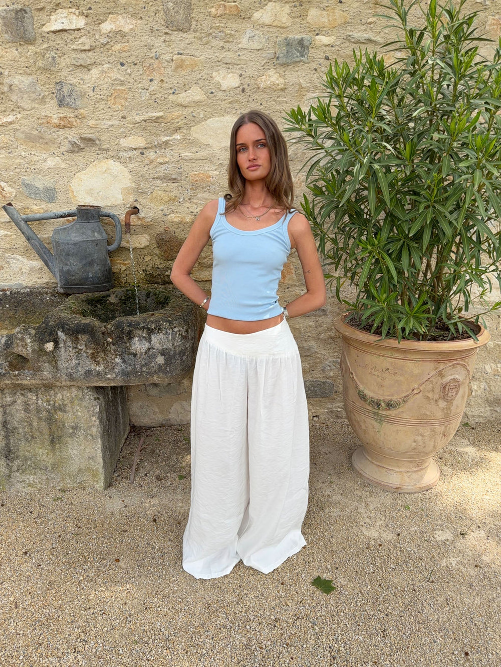 Balukka Asymmetric Trousers – White