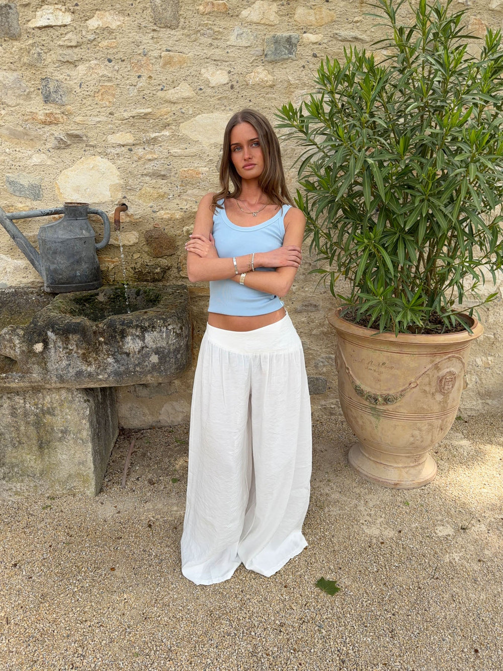 Balukka Asymmetric Trousers – White