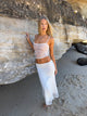 Nadja asymmetric lace skirt - White