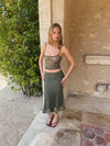 Nadja asymmetric skirt – Khaki