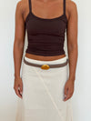 Refined belt - Taupe/gold