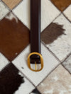 Pure belt – Dark brown/gold