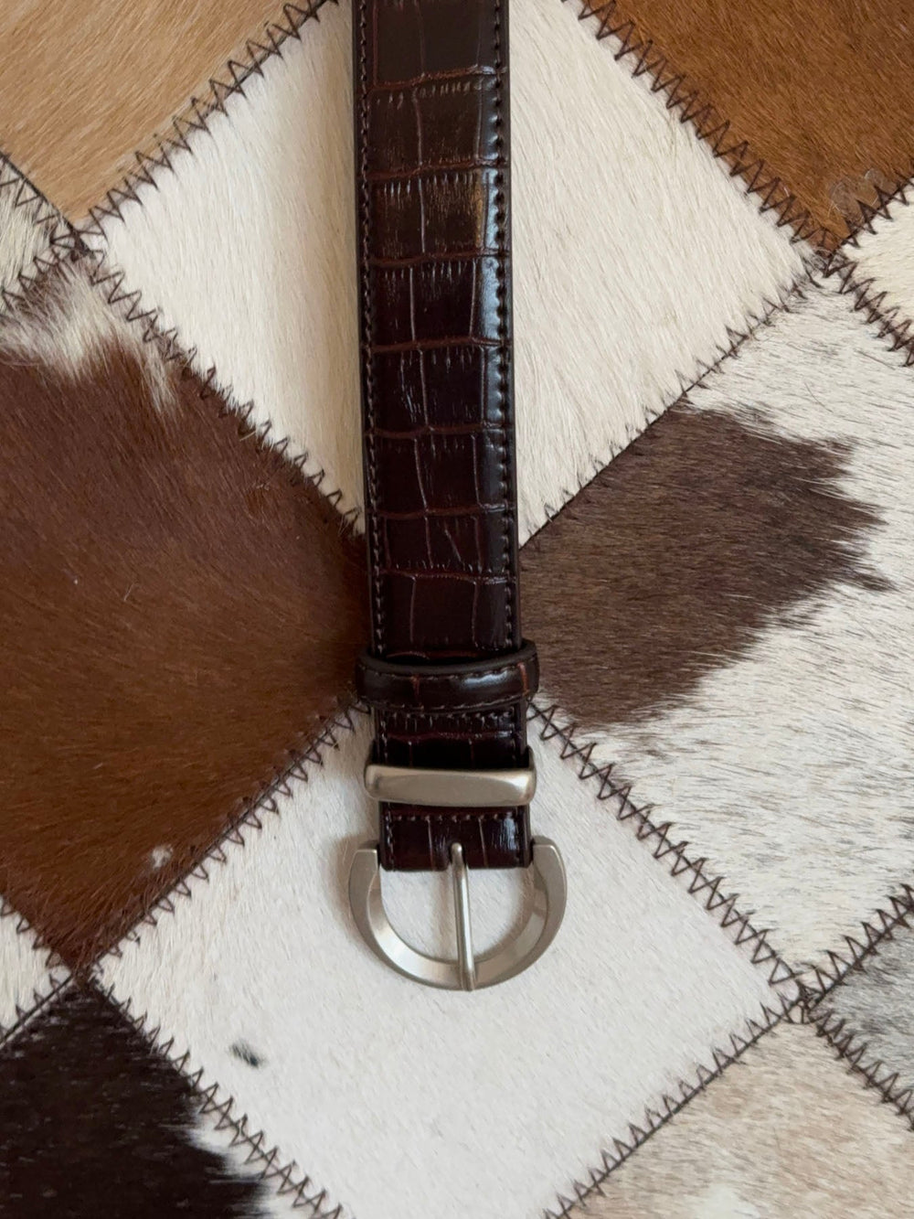 Noble belt – Dark brown/silver