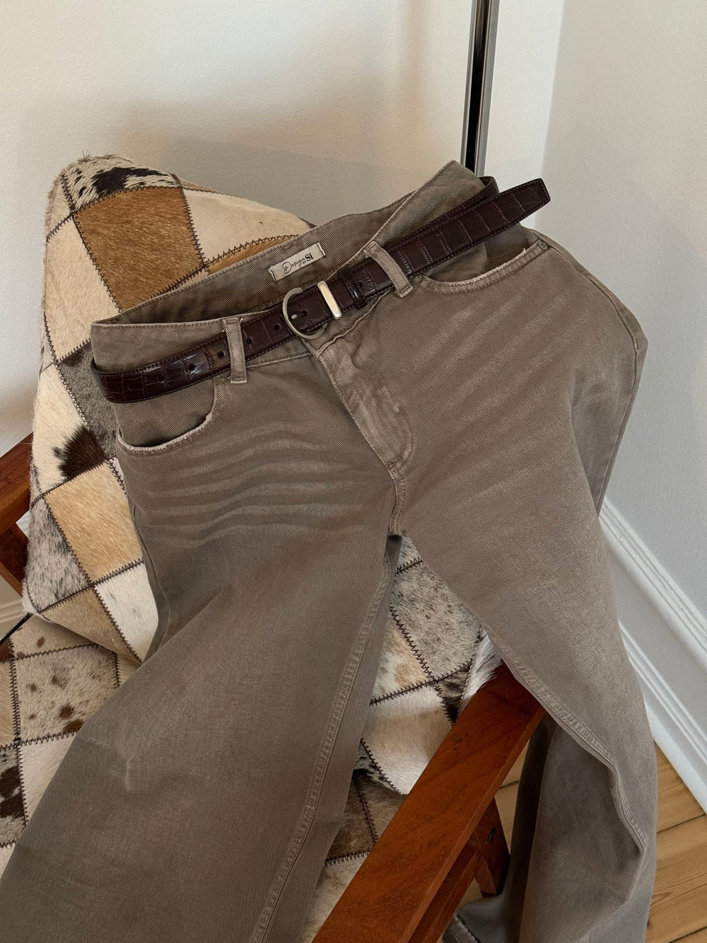 Noble belt – Dark brown/silver