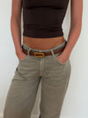 Luce belt - Dark brown/gold