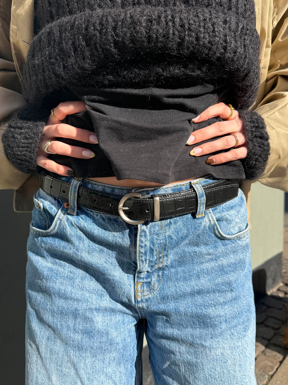Noble belt- Black/silver