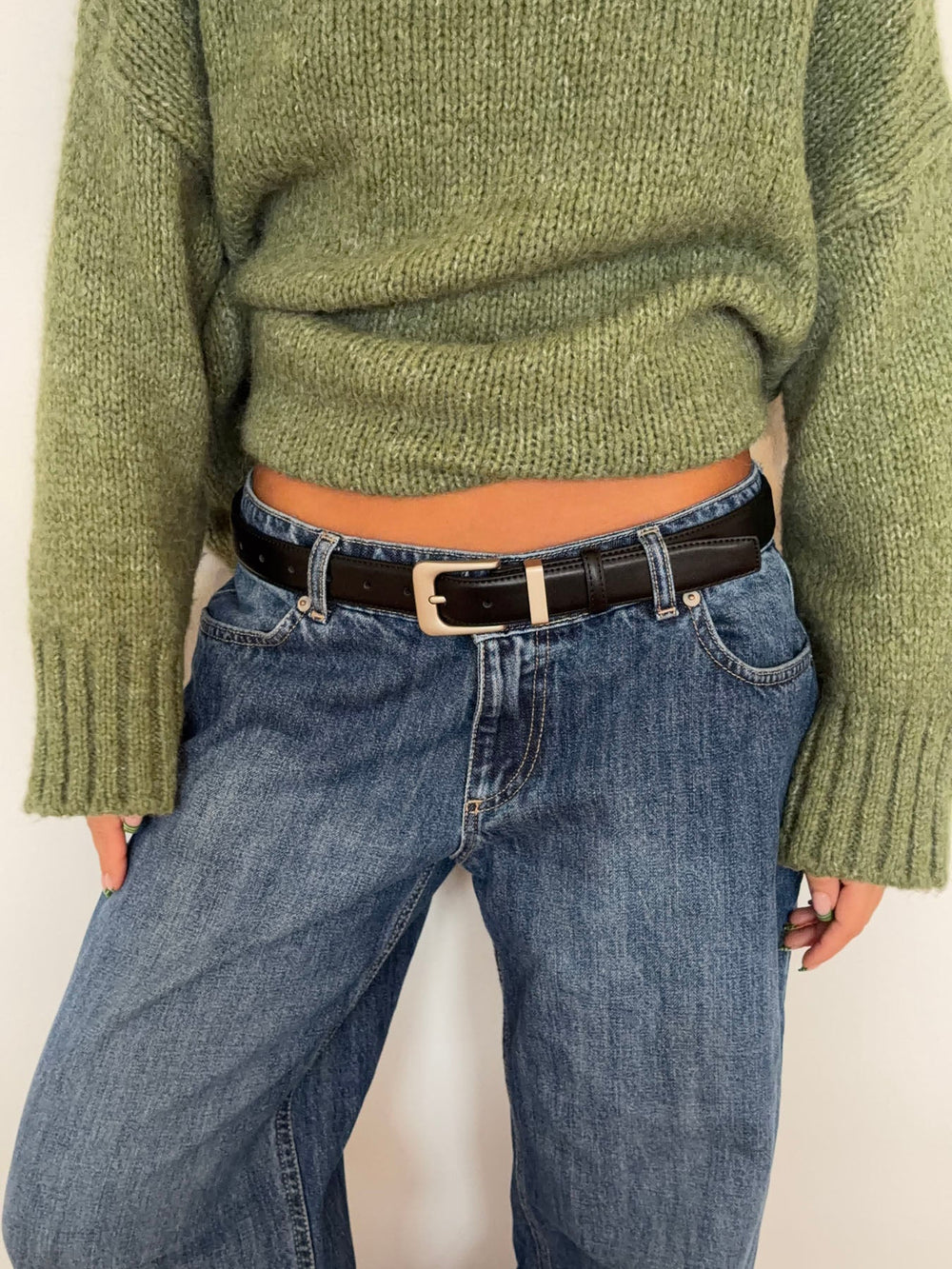 Stone belt - Black/silver