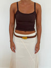 Sleek belt - Brown/gold
